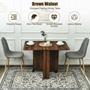 3pcs Dining Table Set Folding Drop Leaf Table and 2 Chairs Space Saving KC52624+HW67414-2