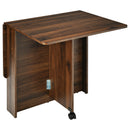 3pcs Dining Table Set Folding Drop Leaf Table and 2 Chairs Space Saving KC52624+HW67414-2
