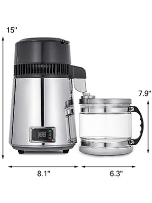 4L Water Bottles Distiller Alcohol Purifier Home Softener Drinks Filter Adjustable Temperature