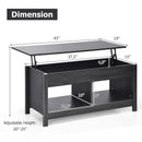 Lift Top Coffee Table w/ Hidden Storage Compartment & Lower Shelf HW67317