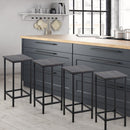 Set of 4 Bar Stools 24'' Counter Height Backless Dining Stools