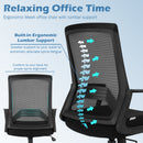 Mesh Office Chair Mid Back Task Chair Height Adjustable w/Lumbar Support HW66725