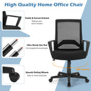 Mesh Office Chair Mid Back Task Chair Height Adjustable w/Lumbar Support HW66725