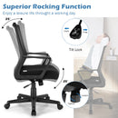 Mesh Office Chair Mid Back Task Chair Height Adjustable w/Lumbar Support HW66725