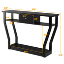 Accent Console Table Modern Sofa Entryway Hallway Wood Display Desk with Drawer