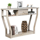 Accent Console Table Modern Sofa Entryway Hallway Wood Display Desk with Drawer