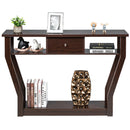 Accent Console Table Modern Sofa Entryway Hallway Wood Display Desk with Drawer
