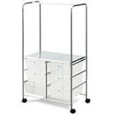 6 Drawer Rolling Storage Cart w/Hanging Bar Office School Organizer HW65858