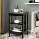 2PCS 3-tier Side Table Nightstand Sofa End Table Storage Display Shelf 2*HW65689