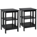 2PCS 3-tier Side Table Nightstand Sofa End Table Storage Display Shelf 2*HW65689