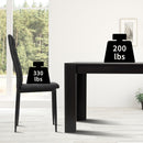 5pcs Dining Set Wood Table and 4 Fabric Chairs Home Kitchen Modern