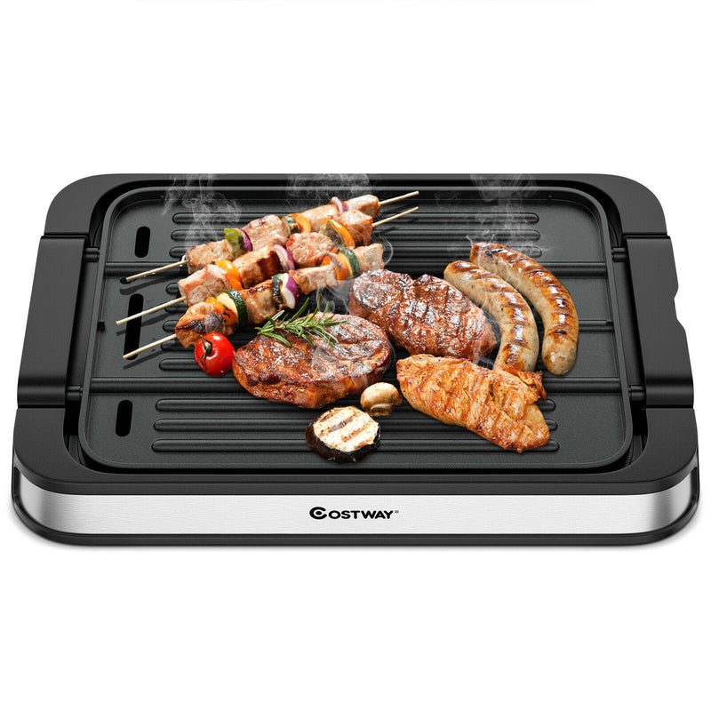1500W Smokeless Indoor Grill Electric Griddle w/ Non-stick Cooking Plate