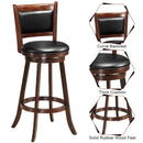 3pcs Pub Table Set 30" Round Bar Height Table & 2pcs Swivel Bar Stools HW58966+KC52729+