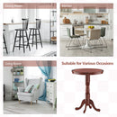 3pcs Pub Table Set 30" Round Bar Height Table & 2pcs Swivel Bar Stools HW58966+KC52729+