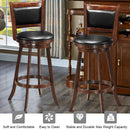 3pcs Pub Table Set 30" Round Bar Height Table & 2pcs Swivel Bar Stools HW58966+KC52729+