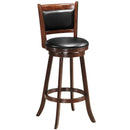 3pcs Pub Table Set 30" Round Bar Height Table & 2pcs Swivel Bar Stools HW58966+KC52729+