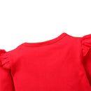 Children\'s  Baby Christmas Elk Flying Sleeve Romper Sling Red New Arrival
