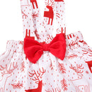 Children\'s  Baby Christmas Elk Flying Sleeve Romper Sling Red New Arrival