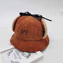 Winter Toddler Baby Infant Boy Girl Earmuffs Cap Warm Plush Soft Embroidery Pattern Hat