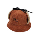 Winter Toddler Baby Infant Boy Girl Earmuffs Cap Warm Plush Soft Embroidery Pattern Hat