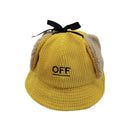 Winter Toddler Baby Infant Boy Girl Earmuffs Cap Warm Plush Soft Embroidery Pattern Hat