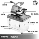 Electric Snow Cone Machine Ice Shaver Crusher Granizing Glass Blender Mixer Chopper Stainless