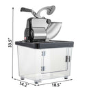 Electric Snow Cone Machine Ice Shaver Crusher Granizing Glass Blender Mixer Chopper Stainless