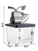 Electric Snow Cone Machine Ice Shaver Crusher Granizing Glass Blender Mixer Chopper Stainless