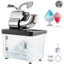 Electric Snow Cone Machine Ice Shaver Crusher Granizing Glass Blender Mixer Chopper Stainless