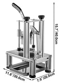 Commercial Chopper Vegetable and Fruit Dicer w/4 Blades Food Slicer Quick Assembly Stainless