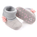 Cute Autumn Winter Children Babyborn Warm Flower Boots Baby First Walk Shoes