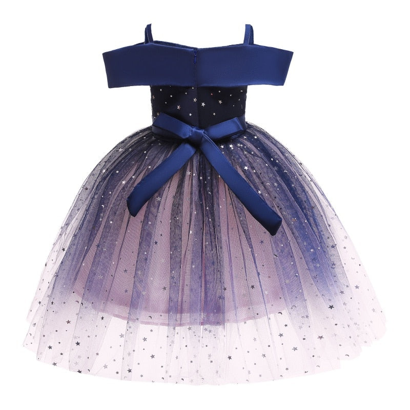 Girls Princess Dress Kids Prom Sequins Tulle Ball Gowns Girls Costume Pageant Party Dress New Arrival