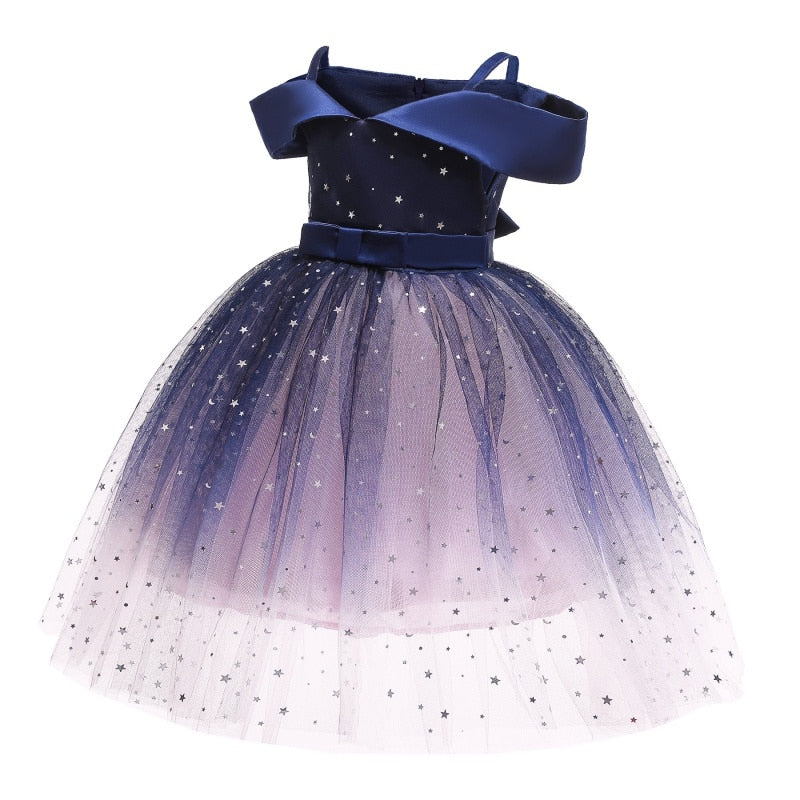 Girls Princess Dress Kids Prom Sequins Tulle Ball Gowns Girls Costume Pageant Party Dress New Arrival