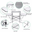 Foldable Camping Table Outdoor Kitchen Portable Grilling Stand Folding BBQ Table Outdoor Furniture OP70543