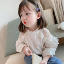 Girls' Korean Sweet Lace Shirt Pure White