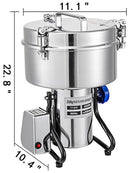Electric Grain Grinder 1/1.5/2/2.5 Kg Powder Grinding Machine 304 Stainless Steel  LCD Display