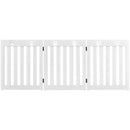 24" Folding Wooden Freestanding Dog Gate Pet Gate W/360° Flexible Hinge