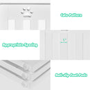 24" Folding Wooden Freestanding Dog Gate Pet Gate W/360° Flexible Hinge