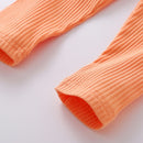Autumn Baby Clothes Girls Solid Color Knitted Pit Strip Suit Baby Solid Color Suit New Arrival
