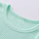 Autumn Baby Clothes Girls Solid Color Knitted Pit Strip Suit Baby Solid Color Suit New Arrival