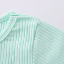 Autumn Baby Clothes Girls Solid Color Knitted Pit Strip Suit Baby Solid Color Suit New Arrival