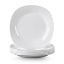 6/12-Piece Unbreakable Durable Opal Glass Dinner Plate Set Vegetables Pasta Elegant Plate Set