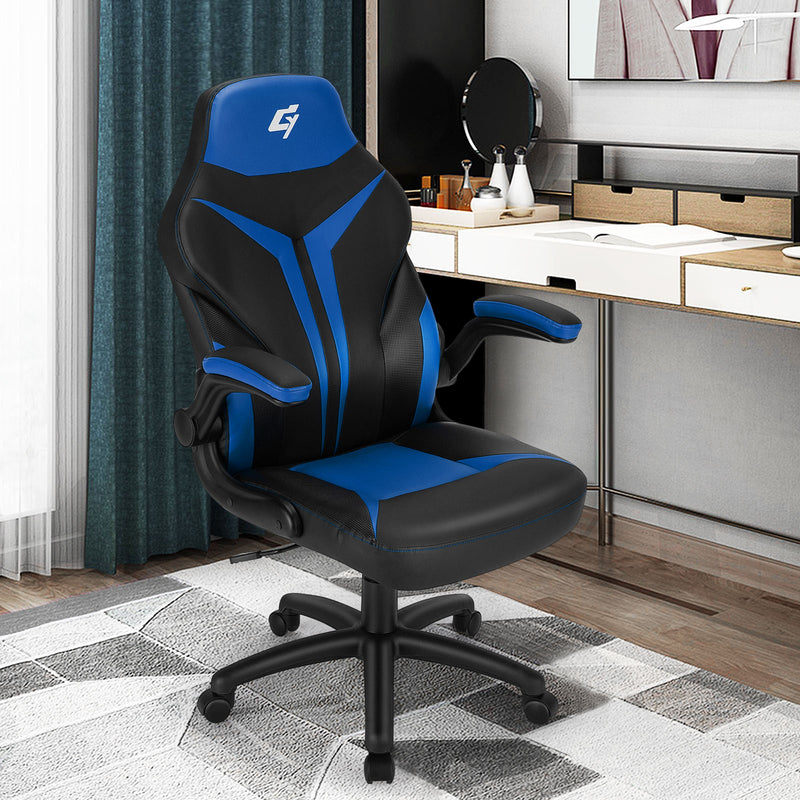 Gymax High Back Gaming Chair Height Adjustable Swivel Computer Office Chair HW67283