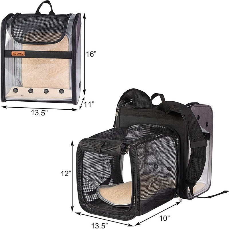Pet Carrier Backpack Airline Approved Backpack Carrier Expandable Pet Travel Carrier