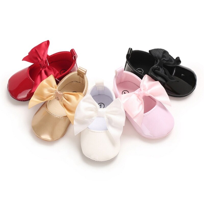 Toddler Girl Crib Shoes Newborn Cute Baby Girls Boys Bowknot Soft Sole Casual Shoes Hot