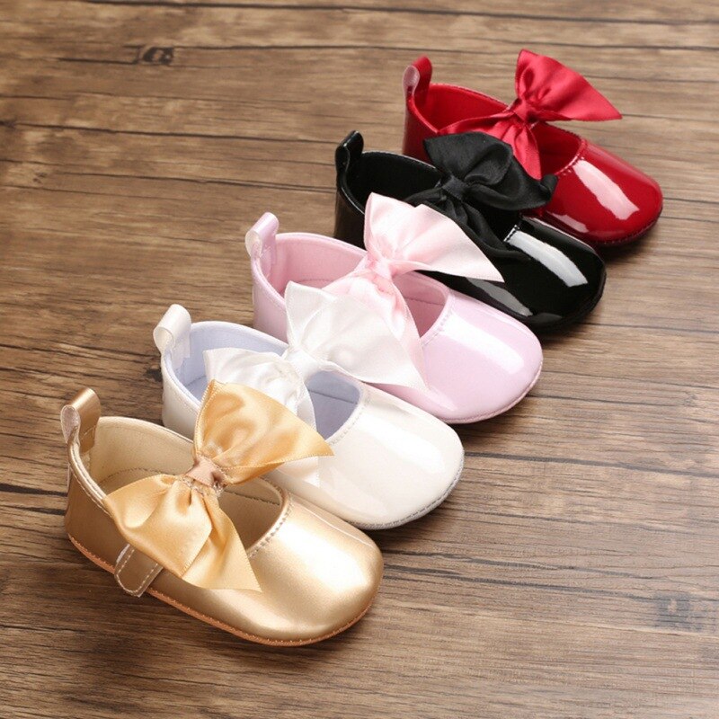 Toddler Girl Crib Shoes Newborn Cute Baby Girls Boys Bowknot Soft Sole Casual Shoes Hot