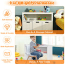 Petsjoy Kid Toy Storage Cabinet 3 Drawer Chest w/Wheels Large Storage Cube Shelf HW67310WH