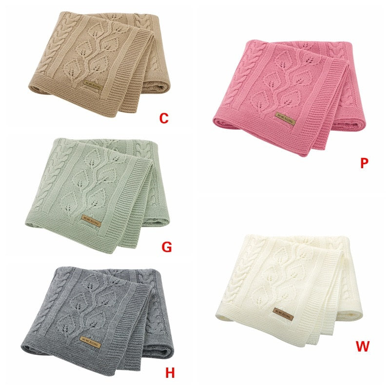 Newborn Baby Soft Warm Blankets Bedding Hollow Design Sleeping Swaddle Comfort Stroller
