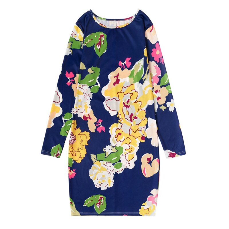 Autumn Mom Daughter Long-Sleeved Print Floral Dress Baby Romper Family Matching Clothes