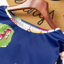 Autumn Mom Daughter Long-Sleeved Print Floral Dress Baby Romper Family Matching Clothes